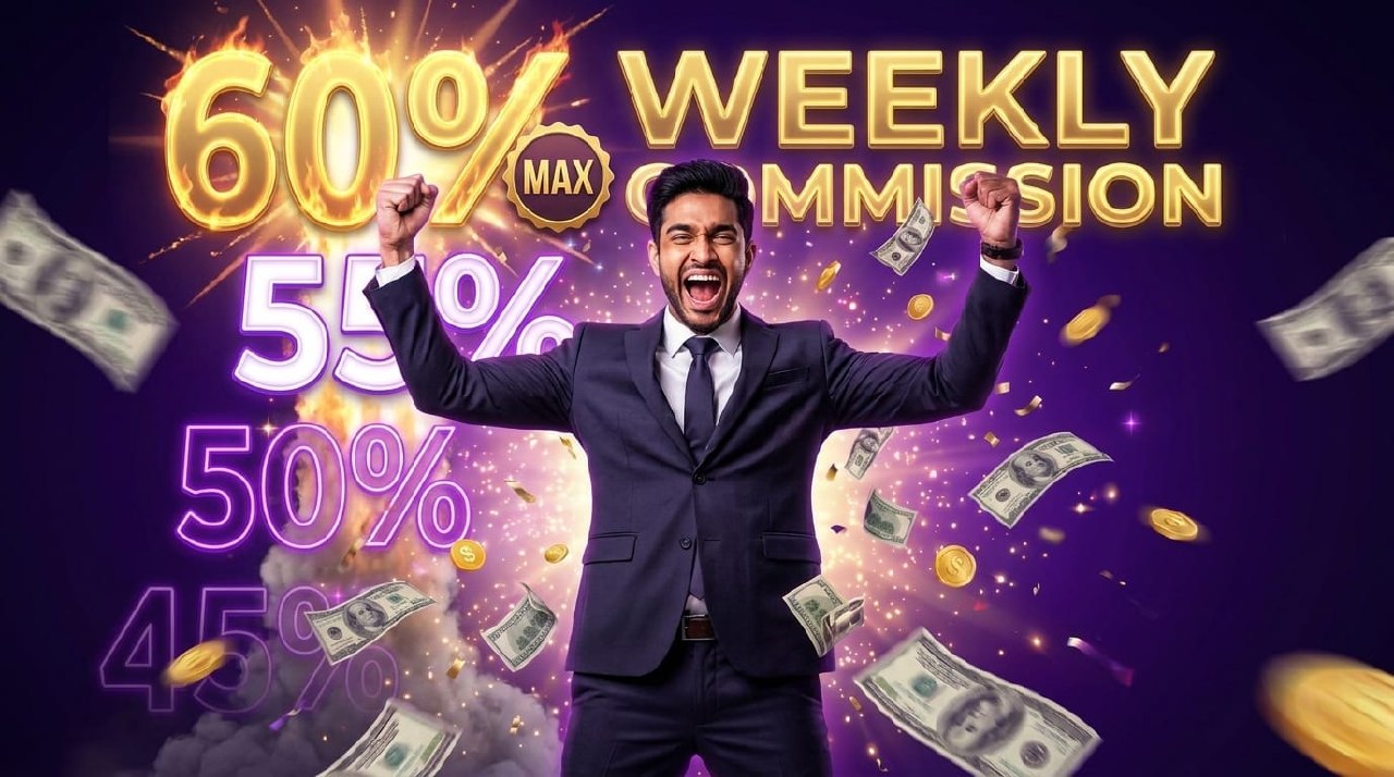 Earn Up to 60% Weekly Commission